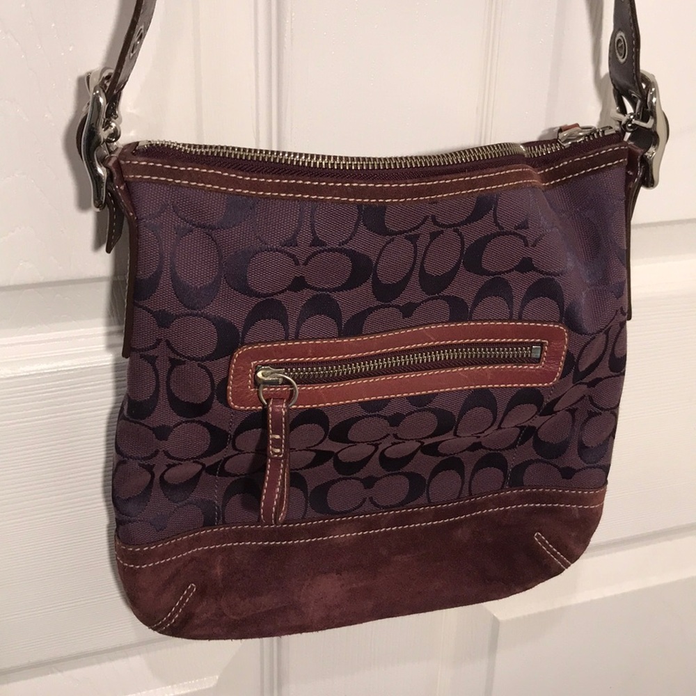Coach purple crossbody purse